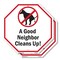 Signmission A Good Neighbor Cleans Up!, 18 inch X 18 inch, Plastic Sign, 2PK OC-P-2PACK-18-17 - alternate 1