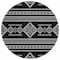 Homeroots 8' Black And Ivory Round Southwestern Washable Indoor Outdoor Area Rug 593650 - alternate 5