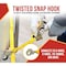 Mytee Products 2inx15ft Ratchet Straps w/ Twisted Snap Hooks Tow Straps for Trailers Truck RS215SH - alternate 4