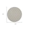 Homeroots 8' Gray Round Floral Indoor Outdoor Area Rug 527649 - alternate 6