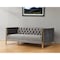 Homeroots 75" Gray Velvet Sofa With Gold Legs 488841 - alternate 3