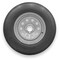 Rubbermaster - Steel Master H78-15 (ST225/75D15) 8 Ply 5 On 4.5 Bolt, Silver Wheel Assemblies 599495SIL - alternate 1