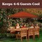 Pure Garden 10-Foot Offset Patio Umbrella with Square Base, Red 50-102-RB - alternate 5