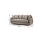 Homeroots 84" Brown Fabric Sofa 606782 - alternate 3