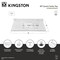 Kingston Brass 49" x 22" Quartz Vanity Top with Rectangular Sink, 8" Faucet Drillings, Quartz White KVPB4922W38CR - alternate 3