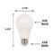 Westinghouse A19 E26 (Medium) LED Bulb Warm White 100 Watt Equivalence 1 pk 5228100 - alternate 4