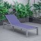 Leisuremod Marlin Patio Chaise Lounge Chair with Grey Aluminum Frame, Navy Blue MLGR-77NBU - alternate 6