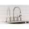 Kingston Brass Double-Handle Widespread Kitchen Faucet with Brass Sprayer, Brushed Nickel KS2798BEXBS - alternate 3