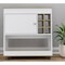 Homeroots Brown and White Rolling Bar Cart With Wine Storage 479896 - alternate 4