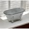 Homeroots 5" Gray Metal Hand Painted Decorative Tub Tabletop Sculpture 399643 - alternate 4