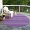 Homeroots 8' Lavender And Purple Round Striped Washable Indoor Outdoor Area Rug 610602 - alternate 7