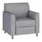 Flash Furniture HERCULES Diplomat Gray LeatherSoft Chair with Clean Line-Stitched Frame and Chrome Legs BT-827-1-GY-CHR-GG - alternate 1