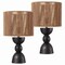 Jonathan Y Sherry 22" Bohemian Coastal Hourglass Totem Resin w/Hand-Woven Paper Rope Drum Shade LED Table, 2PK JYL5513C-SET2 - alternate 5