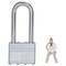 Prosource Padlock, Long Shackle, 11/32 in Dia Shackle, 3-1/4 in H Shackle, Steel Shackle, Steel Body HD00024L-3L - alternate 1