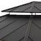 Sunjoy 12x16 ft. Wood Gazebo, Outdoor Patio Steel Hardtop Gazebo with 2-tier Metal Roof, Brown A102032660 - alternate 2