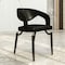 Leisuremod Entice Modern Leather Dining Chair with Iron Legs Open-Back Design in Charcoal Black EC60CH - alternate 6