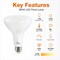 Euri Lighting BR40 LED Flood Bulb, 11W, 1000 lm, 75W Eq., 2700K, E26, Dimmable, CEC/JA8, UL EB40-11W5020cec - alternate 4