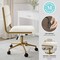 Martha Stewart Lulu Upholstered Office Chair in Off White/Polished Brass CH-240229-1-CR-GLD-MS - alternate 6