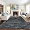 World Rug Gallery Bohemian Stripes Washable Non Slip Area Rug 9 ft x 12 ft Black WR73BLACK9X12 - alternate 1