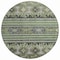 Homeroots 8' Fern Green Taupe And Ivory Round Tribal Washable Indoor Outdoor Area Rug 615412 - alternate 5