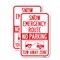 Signmission Snow Emergency Route Tow Away Zone with Graphic, 12'' X 18'' 2 Signs, Heavy Gauge Aluminum, 2PK A-1218-2PACK-22887 - alternate 1