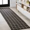 Jonathan Y Grid Modern Squares Dark Gray/Cream 2 ft. x 8 ft. Indoor/Outdoor Runner Rug SMB200B-28 - alternate 1