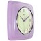 Infinity Instruments Square Retro Wall Clock, Lavender, 9.25 in 13228PU-4103 - alternate 3