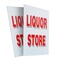 Signmission Liquor Store, Plastic Signs Only 24 Inch x 36 Inch, Corrugated Plastic, 2PK CSB-2436-2PACK-Liquor Store - alternate 1