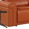 Homeroots Camel Italian Leather Modular L Shaped Six Piece Corner Sectional With Console 534859 - alternate 7