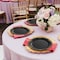 Smarty Had A Party 7.5" Black with Gold Vintage Rim Round Disposable Plastic Appetizer/Salad Plates (120 Plates), 120PK 867BG-CASE - alternate 1