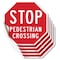 Signmission Stop Pedestrian Crossing, 4 inch X 4 inch, Vinyl Decal, 5PK OC-D-5PACK-4-7 - alternate 1