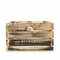 Homeroots 12" Organic Black and Natural Distressed Wood Stacking Milk Crate 471945 - alternate 3