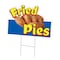 Signmission Fried Pies Die Cut Yard Sign & Stake outdoor plastic coroplast window, C-DC-1216-Fried Pies19 C-DC-1216-Fried Pies19 - alternate 1