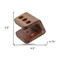 Homeroots Designer Genuine Teak Toothbrush Holder 475847 - alternate 3