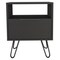 Homeroots 22" Black Wood One Drawer Nightstand 478272 - alternate 1