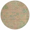 Homeroots 8' Green Teal Blue And Mauve Round Floral Medallion Washable Indoor Outdoor Area Rug 616618 - alternate 3