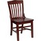 Flash Furniture Dining Chair, School House Back, Mah Wood XU-DG-W0006-MAH-GG - alternate 1