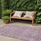 Homeroots 8' Runner Lavender and Ivory Floral Washable Non Skid Indoor Outdoor Runner Rug 564339 - alternate 1