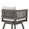 Armen Living Alegria Outdoor Patio Swivel Bar Stool in Aluminum with Gray Rope and Light Gray Cushions LCAFSWBABL30 - alternate 5