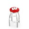 Holland Bar Stool Co 36" Chrome Wisconsin "W" Swivel Bar Stool, Accent Ring L8C2C36Wisc-W - alternate 1