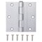 Prosource Square Corner Door Hinge, Steel, Satin Chrome, Loose Pin, 180 deg Range of Motion 20338SCX - alternate 1