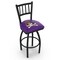 Holland Bar Stool Co 30" Blk Wrinkle East Carolina Swivel Bar Stool, Jailhouse Back L01830Ecarol - alternate 1