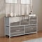 Flash Furniture Harris 5 Drawer Storage Dresser with White Cast Iron Frame, Light Natural Wood Top and Easy Pull En WX-5L206-MDF-WHT-LNT-GG - alternate 5