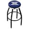 Holland Bar Stool Co 30" Blk Wrinkle Xavier Swivel Bar Stool, Chrome Ring L8B2C30Xavier - alternate 1