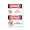 Signmission Safety Sign, OSHA Danger, 10" Height, No Swimming Bilingual, D-VG-1709 OS-DS-D-710-VG-1709 - alternate 1