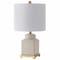 Jonathan Y Cleo 21.5 in. Transitional Glam Square Ginger Jar Ceramic and Metal LED Table Lamp, Yellow/White JYL3043B - alternate 7