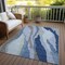Homeroots 3' X 5' Blue Gray And Ivory Abstract Washable Indoor Outdoor Area Rug 600954 - alternate 3