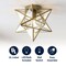 Jonathan Y Stella 12" Moravian Star Metal/Clear Glass LED Flush Mount, Gold/Clear JYL9035B - alternate 3