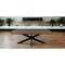 Homeroots 82" Natural And Black Solid Wood And Iron Pedestal Base Dining Table 488678 - alternate 3