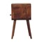 Homeroots 22" Brown Solid Wood Square One Drawer Nightstand 651524 - alternate 10